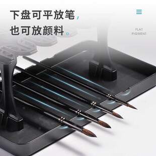卡式画笔架油画水彩水粉笔架晾笔收纳桌面摆件展示架毛笔挂插笔架