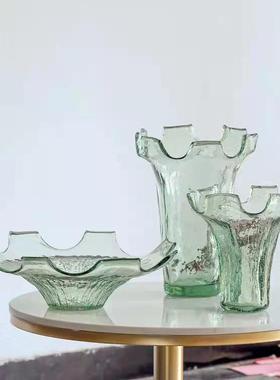 新款单耳气BX2033GB泡壶型艺璃提手玻花吊瓶钟花瓶设计新品工品摆