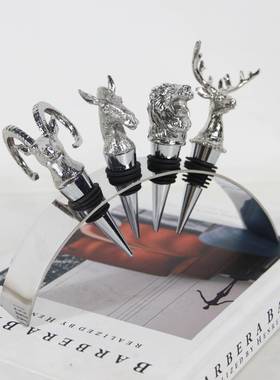 现代奢酒饰柜金属红意酒塞动物02131创摆件桌面酒店餐轻厅装品样