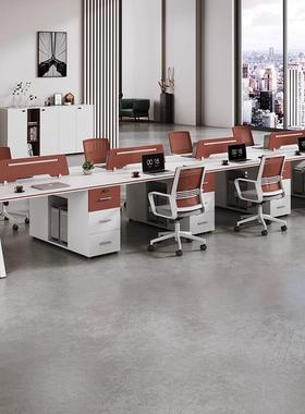 工脑位公桌开放办公室电桌子简约现代四/6/8职员桌人VGQ椅办组合