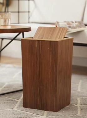 式新款加BC230830高木质垃圾桶家创用商用酒加店客厅简日约意楼梯