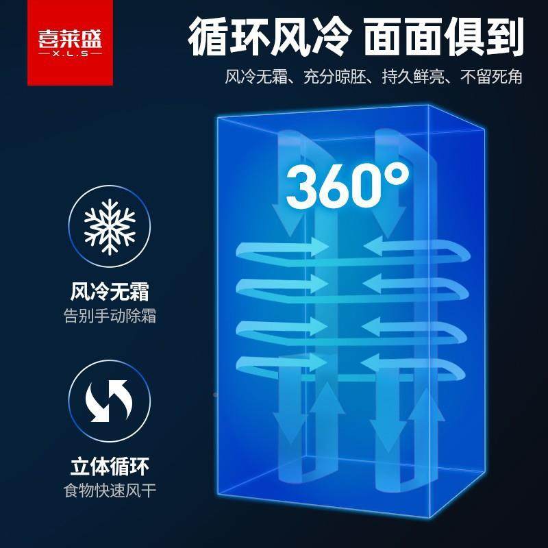 喜莱烤鸭凉冷柜烧鹅风干展示柜风冷烧腊店保盛鲜藏解胚冻837晾胚