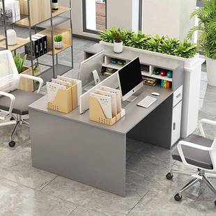 财家务办公桌椅组合简现代桌办公室桌子屏风职ZYZ 3252员办约工桌