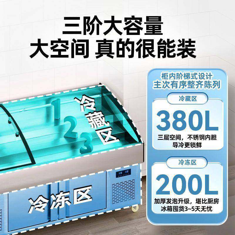 麦兰卡阶保梯冰台327展示烧烤海鲜柜冷藏柜商菜用柜鲜点柜