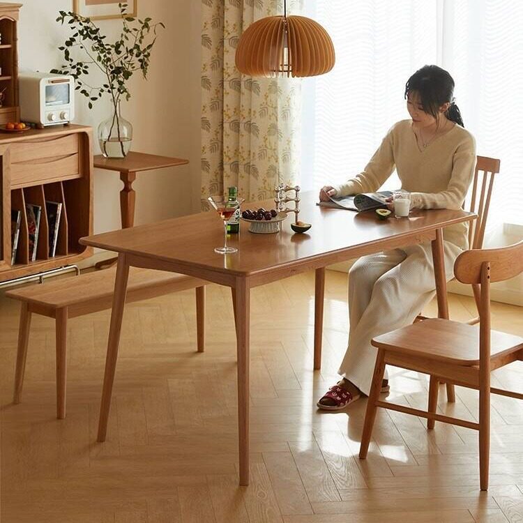 轩木全实木樱桃木小户型餐桌椅