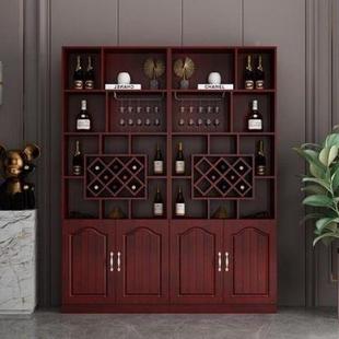 WYO实木现酒代简约柜墙靠客厅酒柜欧式 家落地柜餐边柜酒柜一体靠