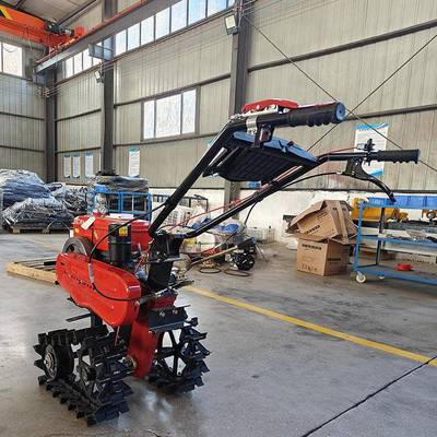 气死牛草双链微轨耕机柴油机款履ISN带式旋耕机小型家起用垄机锄