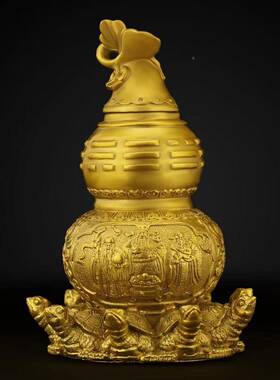 铜葫芦摆桌件开口九天医葫芦龟葫芦公办室2249面装饰家居客厅装饰