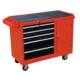七抽汽修工具车加大加厚铁皮抽屉式 工具柜可移动重型车间套组工具