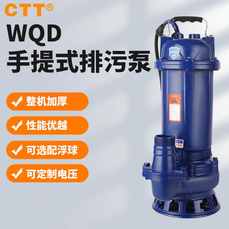 WQD丝扣灌溉排污泵家用小型污水泵污水坑抽水临时抽排水潜水泵