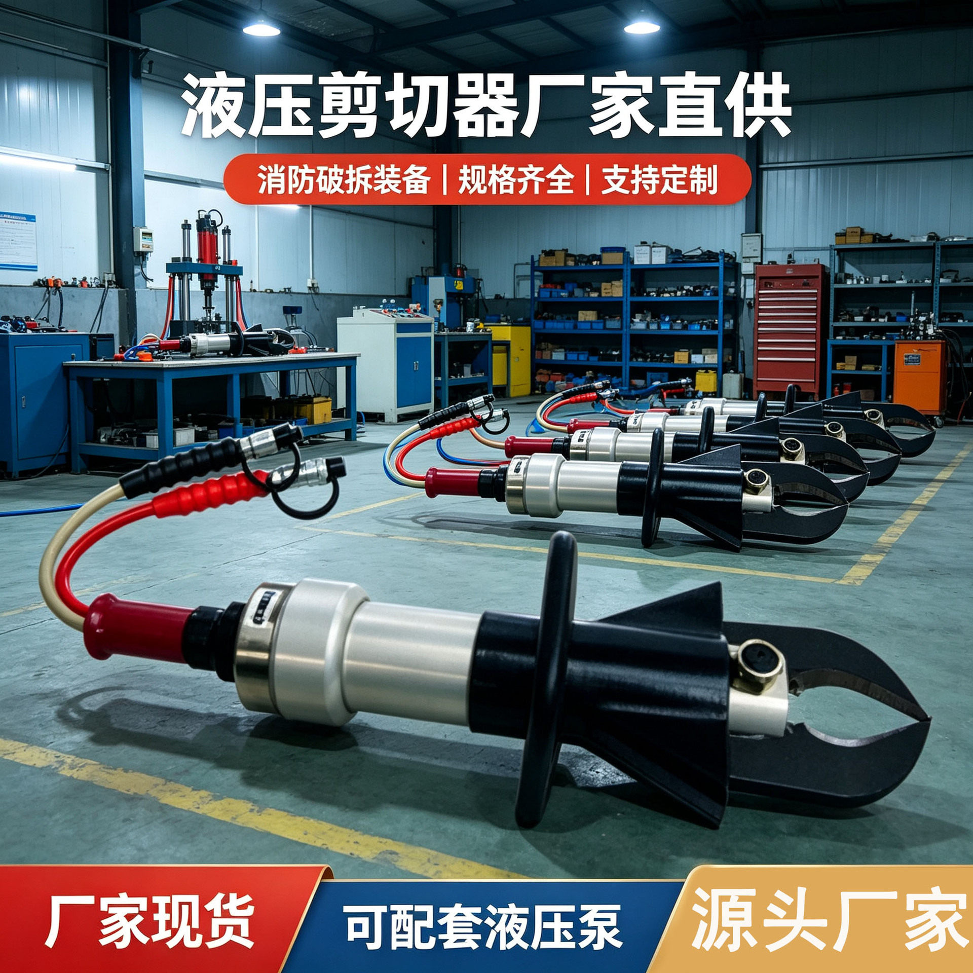 液压剪断器抢险救援破拆剪切装备事故现场钢结构构件切断装置