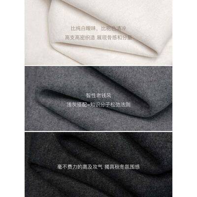 白酸AZYOYD毛色阔腿裤女5秋冬202醋款高腰垂感新毛呢窄版羊直筒叉