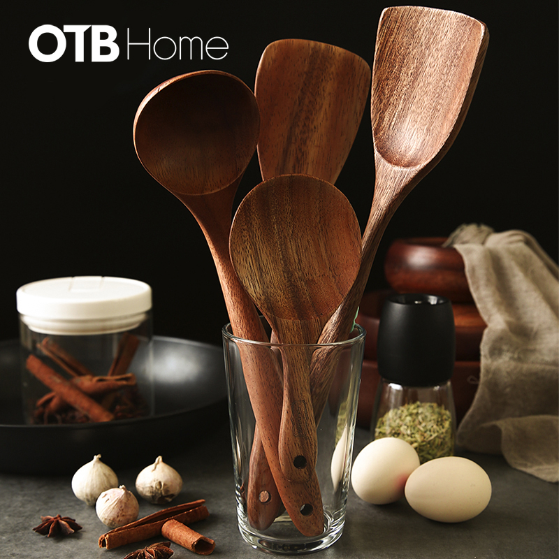 LC相思木炒菜铲木铲子家用不粘锅专用漏铲汤勺饭勺锅铲不伤锅木质