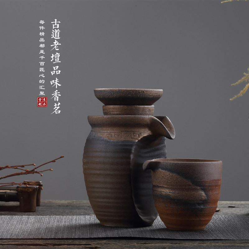 京品堂创意古坛茶滤茶漏复古茶叶过滤器过滤网泡茶器功夫茶具茶器