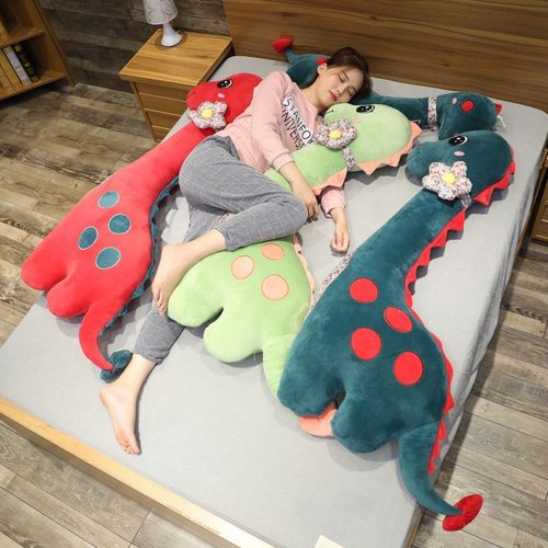 恐龙毛绒玩具大号夹腿睡觉抱枕公仔陪你睡可爱布娃娃玩偶女生床上