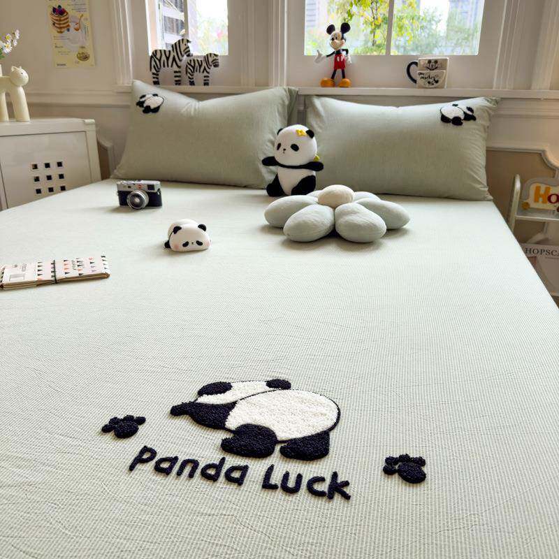 纯棉床笠单件2025新款四季通用100全棉床垫保护罩加厚床罩三件套