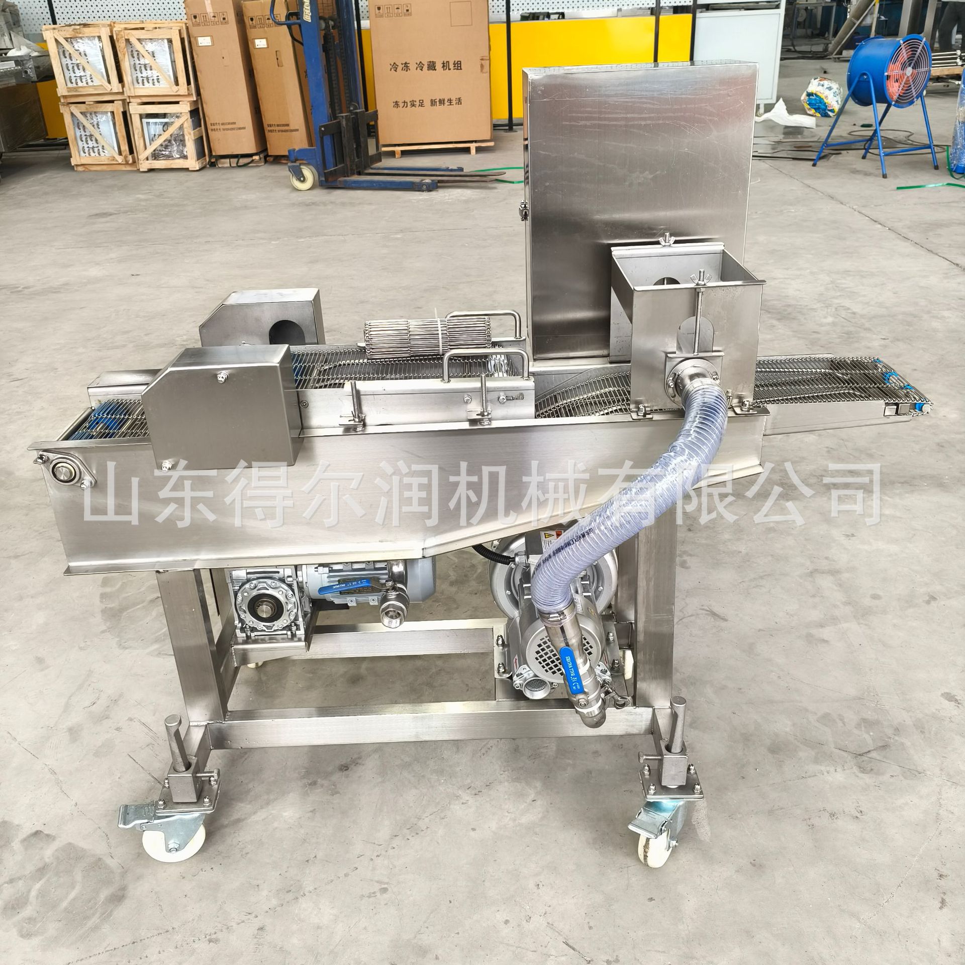 鲍鱼上浆机 牡蛎裹粉机 海鱼片上糠机 现货速发 搭接使用方便