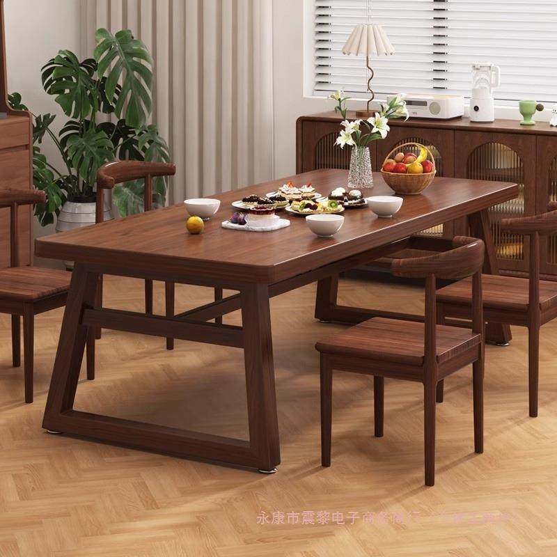 餐桌家用小户型长方形大板桌出租房用吃饭桌子简约胡桃色饭店餐桌,电子元器件市场,其它元器件,淘宝优惠券,粉丝福利购,淘宝优惠卷
