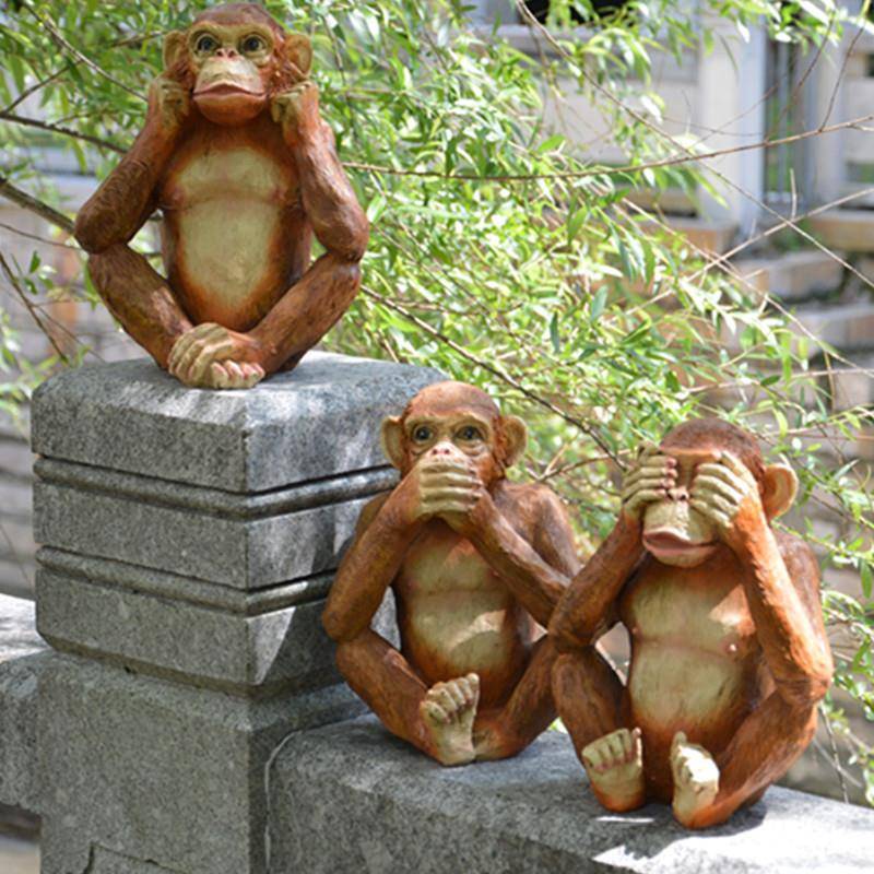 仿真猴子动物摆件园艺景观设计个性树脂工艺品树上装饰小品