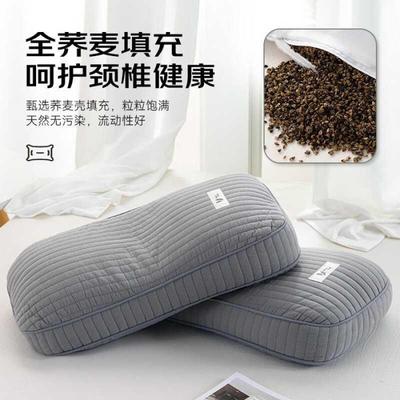 2025新款柔软舒适全棉磨毛韩式砂洗护颈全荞麦枕头枕芯