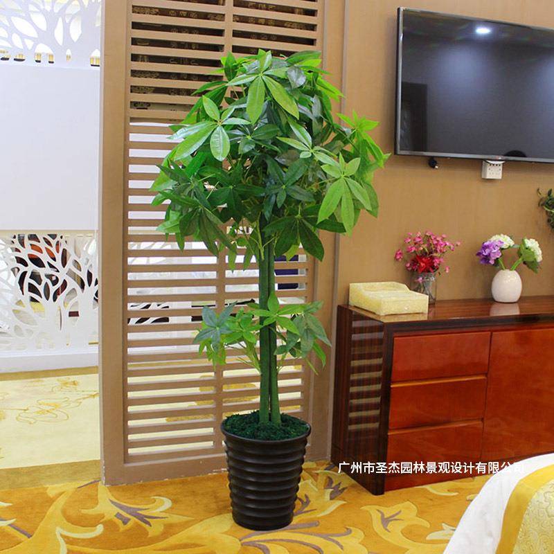 仿真发财树装饰植物室内假盆栽商场客厅大型盆栽落地摆件仿真植物