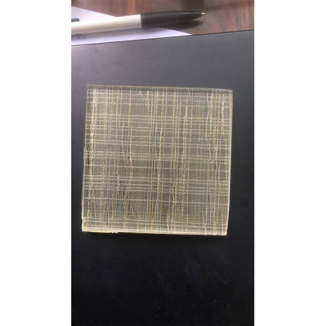 夹丝玻璃钢化夹胶夹丝艺术玻璃上海厂家 装饰隔断推拉门玻璃