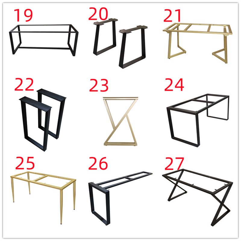 定制岩板桌架支架吧台桌脚办公桌金属脚书桌腿餐桌脚茶几底座架子
