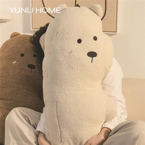 可爱熊抱枕睡觉女生侧睡夹腿枕头宿舍寝室床上靠枕长条公仔玩偶