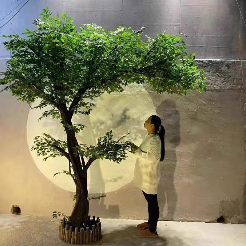 仿真假榕树室内外装饰摆件大型植物酒店景观商场落地许愿树造景