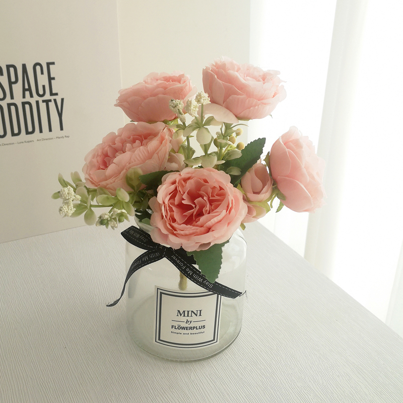 仿真花植物花艺小盆栽室内家居摆件设客厅办公桌装饰假花干花花束