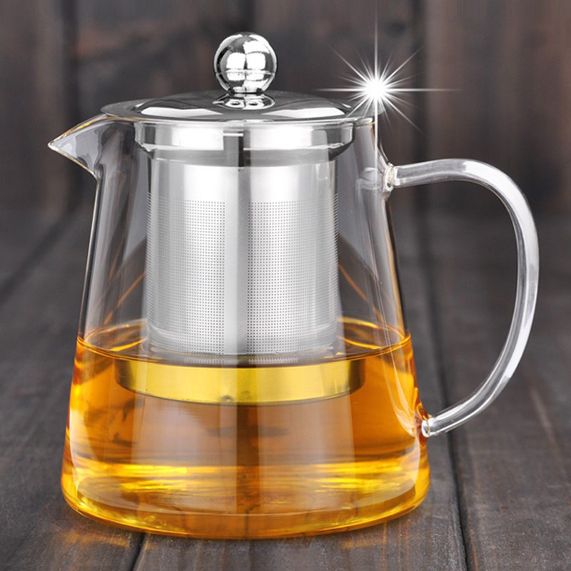 玻璃公道杯分茶器带茶漏一体式套装大号加厚耐热304不锈钢过滤网