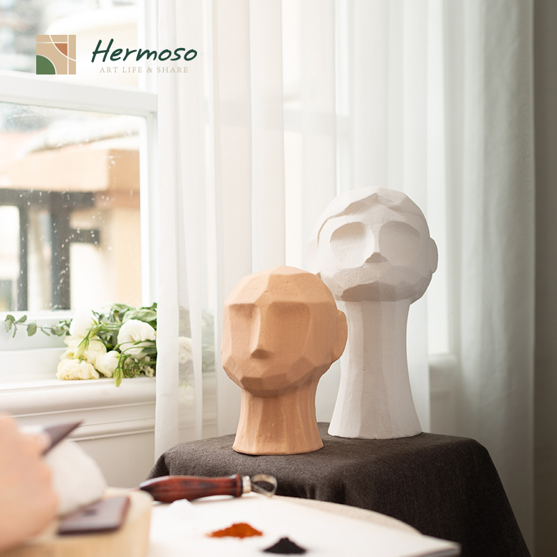 卡迪娅家居人物雕塑陶瓷客厅摆件家居饰品桌面创意乔迁新居样板间
