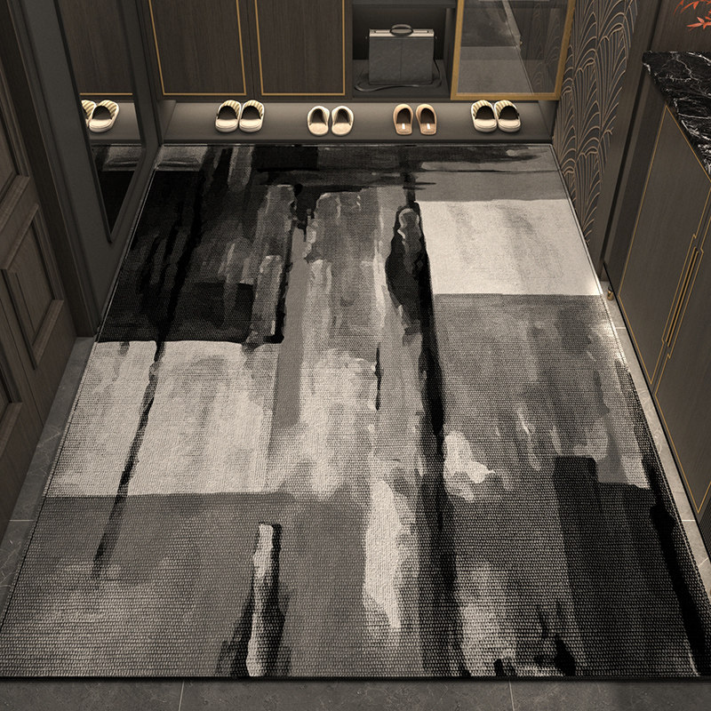入户门地垫2024新款比利时绒防滑地毯耐脏可裁剪门口玄关进门地垫