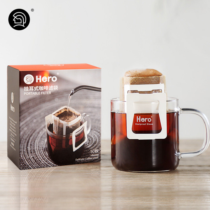 Hero挂耳咖啡过滤袋 便携滴漏式手冲滤杯过滤纸袋滤网咖啡粉滤袋