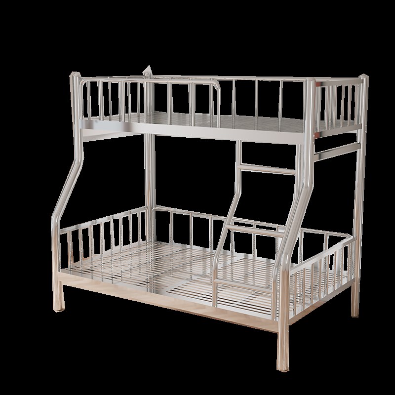 30不锈钢层床学生宿舍出租房上下铺家用高低子母铁艺圆管床架