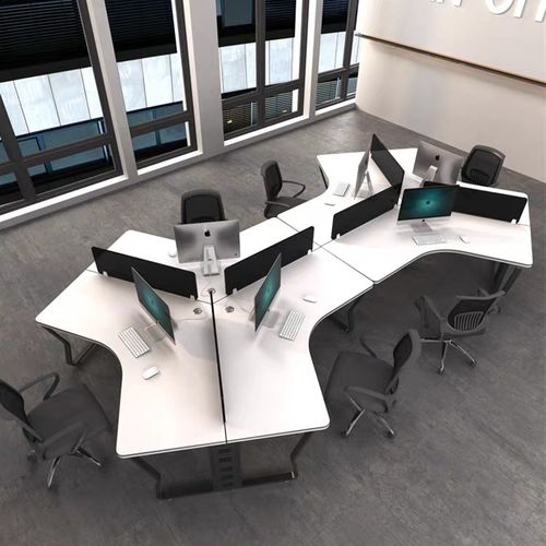 新疆办公桌简约3/5人6人位屏风隔断电脑卡位员工桌椅组合办公家具