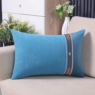 毛绒靠枕床头沙发客厅长方形抱枕靠垫腰枕大号靠背抱枕不含芯