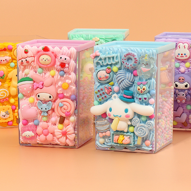 奶油胶diy学生文具创意套装材料包彩色笔筒儿童手工活动礼品玩具