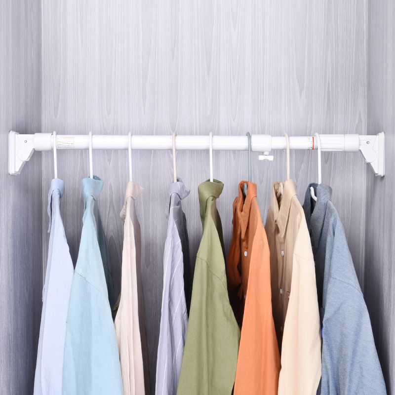 倍哥棒免钉免打孔伸缩衣架挂衣杆衣橱衣柜横杆浴帘杆晾衣架免打孔