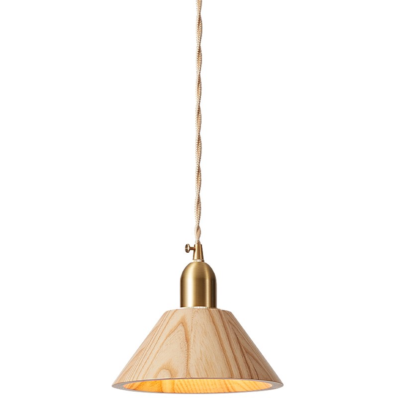 侘寂风实木民宿餐厅卧室床头实木吊灯餐厅三头装饰吧台玄关灯