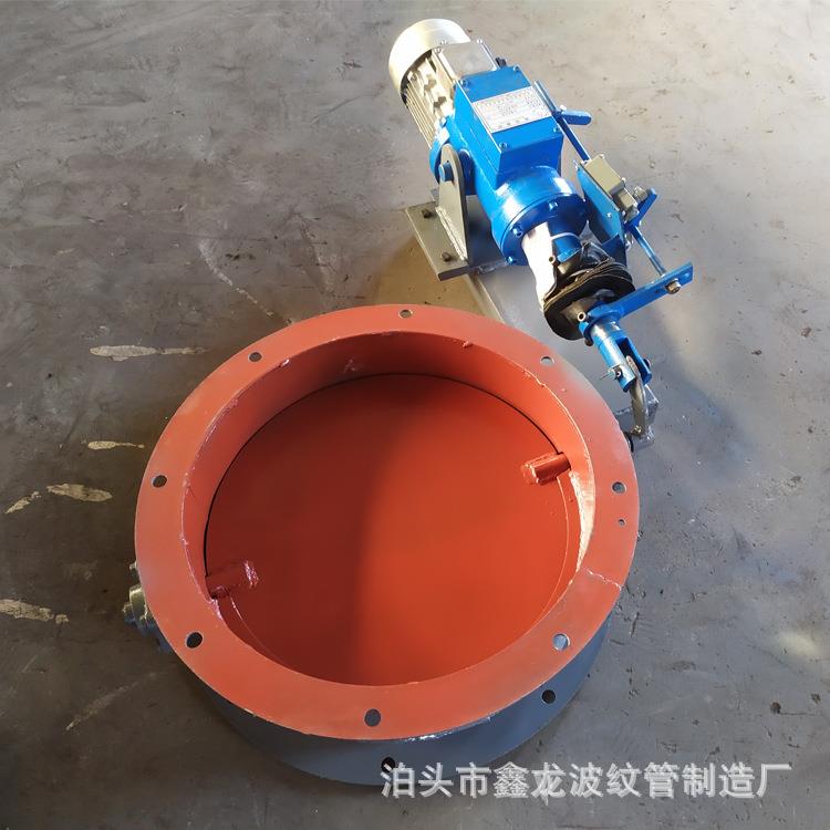 电液动通风蝶阀 DN800碳钢法兰式调风阀 电动圆形通风风门