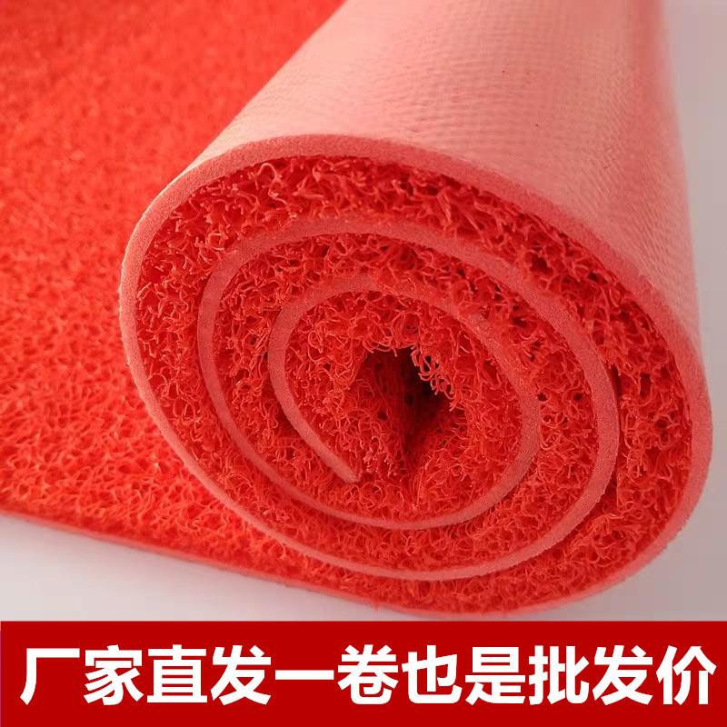 地垫入户门垫塑料红地毯门口地垫进门丝圈脚垫防水防滑垫商用地毯