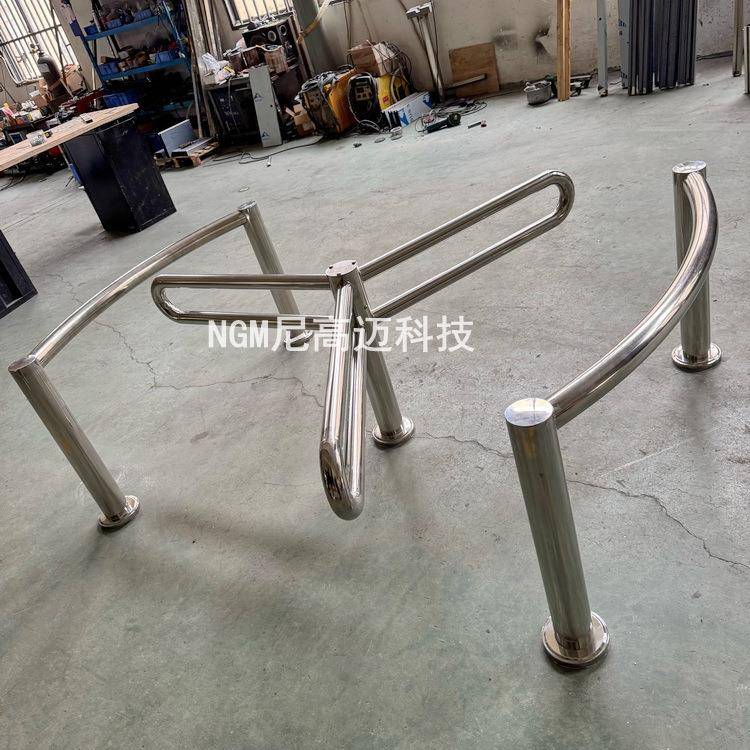 不锈钢单项转向通道可过轮椅推车 海口南京成都小区出入口旋转门