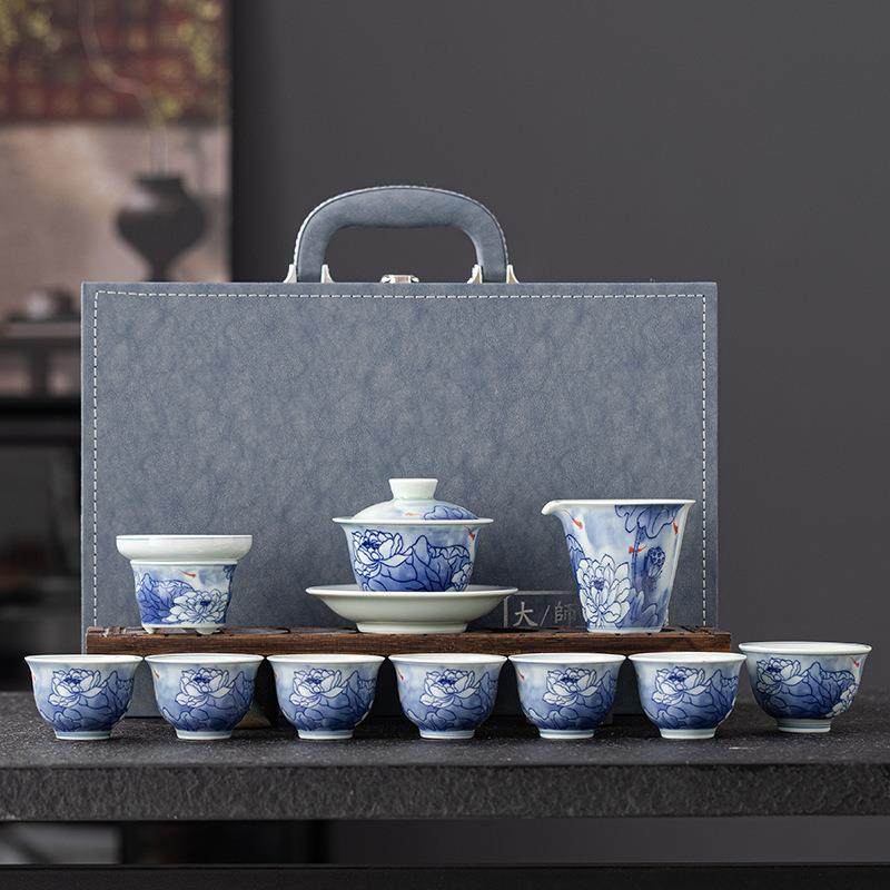 青花瓷茶杯陶瓷功夫小茶杯单杯主人杯茶具山水如画茶碗品茗品茗杯,鲜花速递/花卉仿真/绿植园艺,割草机/草坪机,淘宝优惠券,粉丝福利购,淘宝优惠卷