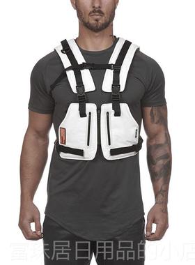 高档健身户马甲男跑士运动防护背心外装备训肌肉男步马甲防护战术