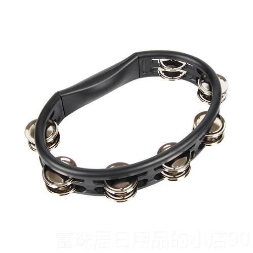 高档双排铃鼓ABS黄铜手摇摇铃圈专打击乐器铃手拍舞蹈业合唱团鼓