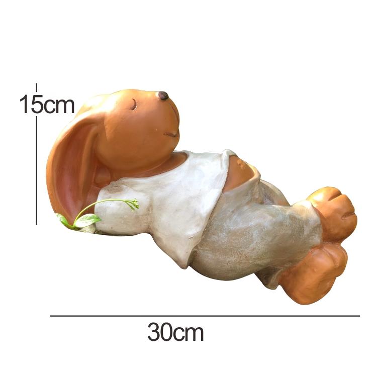 高档户外花园装 庭院布置摆件子 园饰艺装 饰仿真动物兔院子摆件