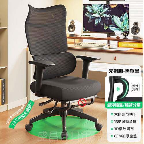 高档办人体工学椅椅靠背公座午睡两椅子舒适久坐家用用书房电脑椅
