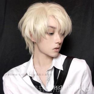 高档漫真假发 帅气学生短男发自然逼真哑cs万光用o基佬 女通用韩版
