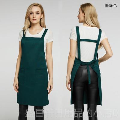 高档围裙定制l印o告gHo型背带咖啡奶茶店工作服烘焙美甲广围兜刺